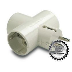 Adaptador Triple Tt Ceramica 16A-250V