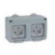 Base Doble Estanca Superficie Tt 16A-250V