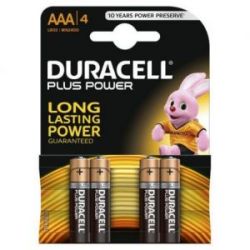 Pila Alcalina Duracell Plus Power Lr 03 4 Unidades