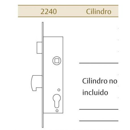 Cerradura Tesa 2240 Gancho S/Cilindro 30X30