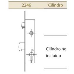 Cerradura Tesa Rodillo Gancho S/Cilindro 30X30