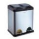 Cubo Cocina Inoxidable Step Bin 2 Compartimentos 30 L