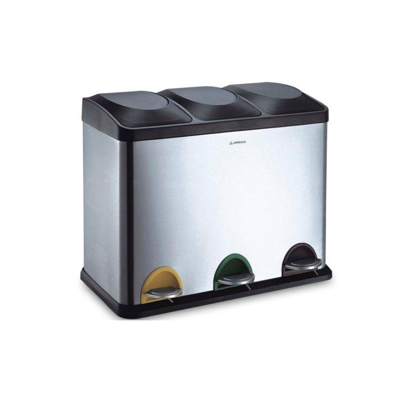 Cubo Cocina Inox Step Bin 2 Compartimentos 34L 