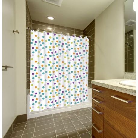 Cortina Baño Pvc C/ Anillas 180X200