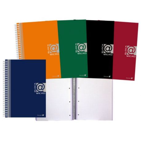 Cuaderno Espiral Cuadricula Tapa Dura