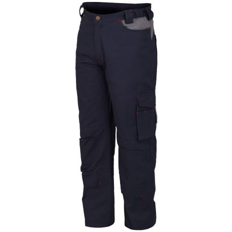 Pantalon Multibolsillo Stretch Sin Parches Azul S