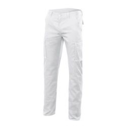 Pantalon Multibolsillos Stretch Blanco 44