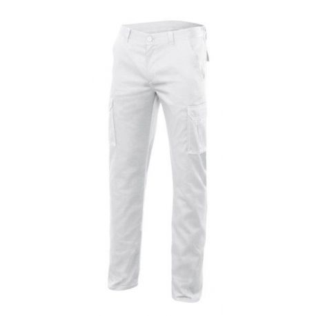 Pantalon Multibolsillos Stretch Blanco 44
