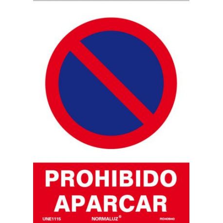 Señal Pvc Prohibido Aparcar 21X30 Cm