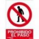 Señal Pvc Prohibido El Paso Personas 21X30 Cm