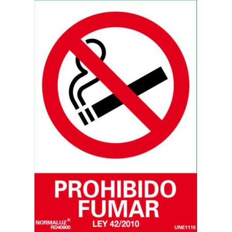 Señal Pvc Prohibido Fumar 21X30 Cm