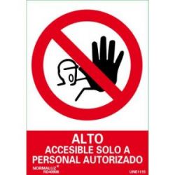 Señal Pvc Prohibido Paso Personal No Autoriz 21X30