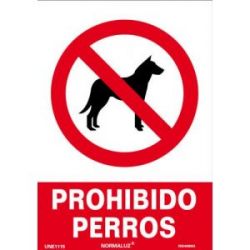 Señal Pvc Prohibido Perros 21X30 Cm