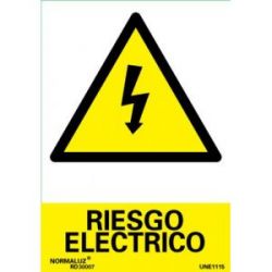 Señal Pvc Riesgo Electrico 21X30 Cm