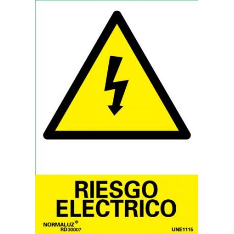 Señal Pvc Riesgo Electrico 21X30 Cm
