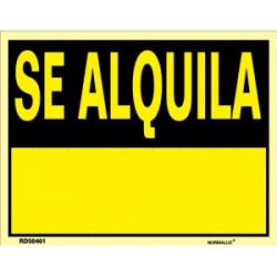 Señal Pvc Se Alquila 35X45 Cm