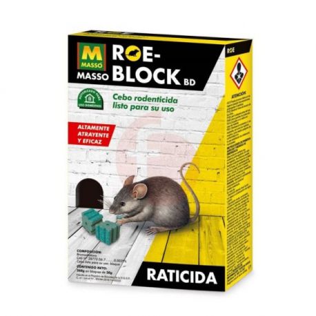 Raticida Roe Block Bloque de Masso