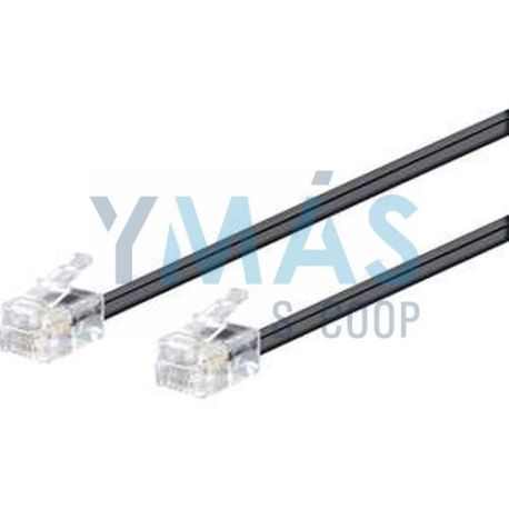 Cable 5,4 Mt M-Rj11 Negro Modular