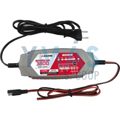 Cargador Baterias Inteligente 12V Invercar 3800