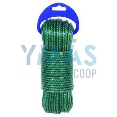 Cuerda Cableada Plastificada 20M 5Mm 4C Verde