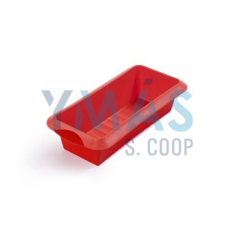 Molde Rectangular Silicona Rojo 24Cm