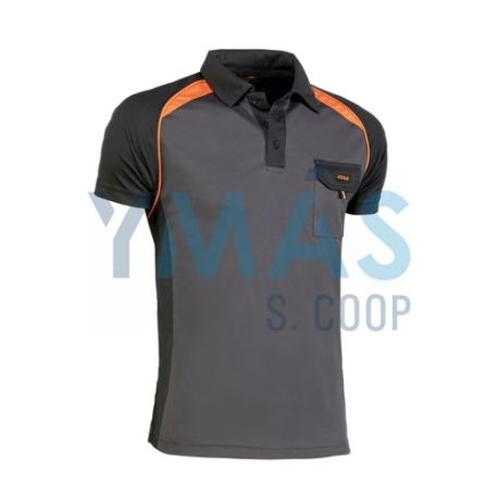 Polo Coolway Top Range Negro Naranja 3Xl