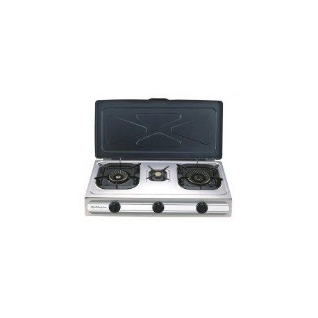 Cocina 3 Fuegos con Tapa Fo-3500 Inoxidable Orbegozo