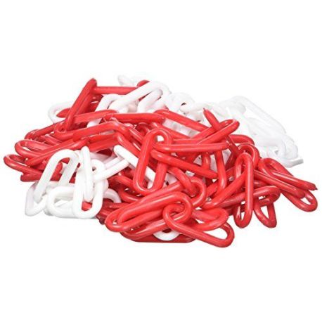 Cadena Plastico 6Mm Roja Blanca 5M