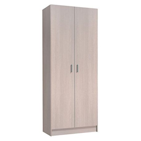 Armario Escobero 2 Puertas Color Roble 180X73X37