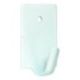 Mini Percha Adhesiva Lacado Blanco Blister 4Uds