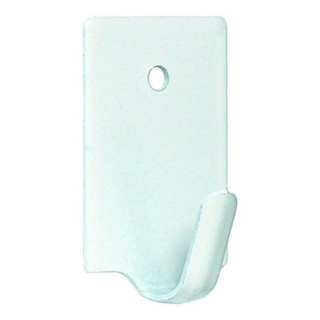 Mini Percha Adhesiva Lacado Blanco Blister 4Uds