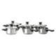 Bateria Cocina Inox 6 Pzas+4 Tapas Cristal Optima