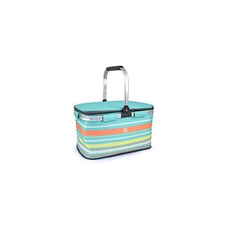 Cesta Picnic Nevera Rayas Summer Azul 20L