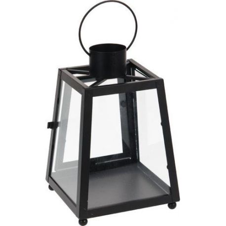 Farol Decorativo Metálico Negro Alampat