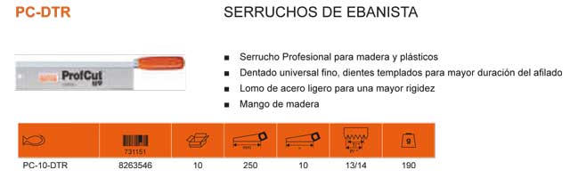 Serrucho Profcut Ebanista